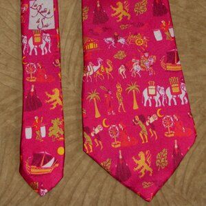 Bold SILK TIE 'The Silk Road', China's Silk Trade Route by Brochier Soieries 57"